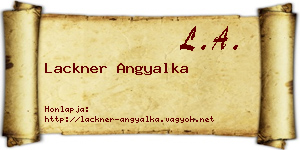 Lackner Angyalka névjegykártya